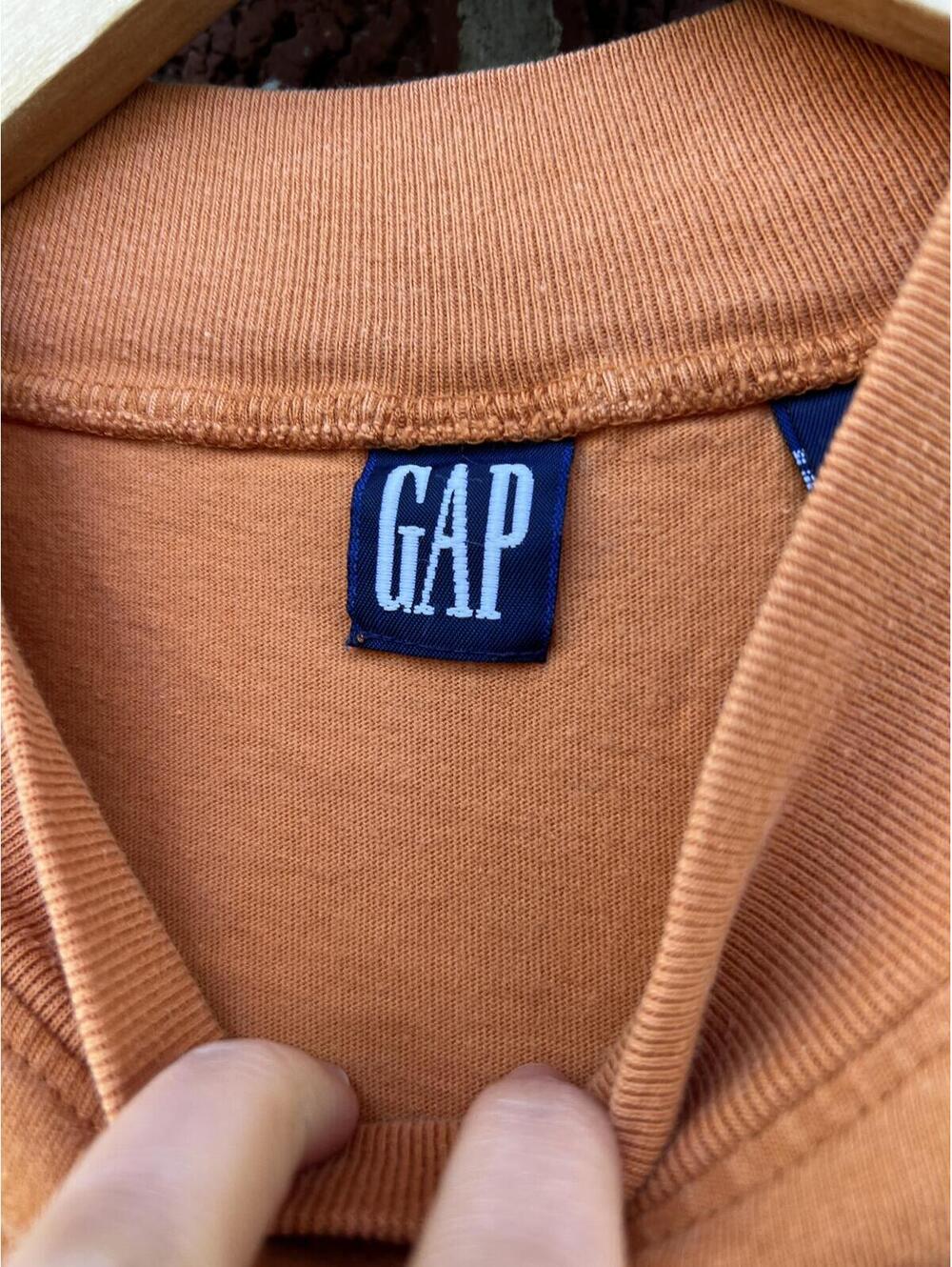 GAP Burnt Orange High Neck Sleeveless Tee Shirt Tank Top - Picture 3 of 4